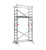 Echafaudage roulant pliable 4 en 1 multifonction 2,4m/4,4m en aluminium Hailo CombiLot 5