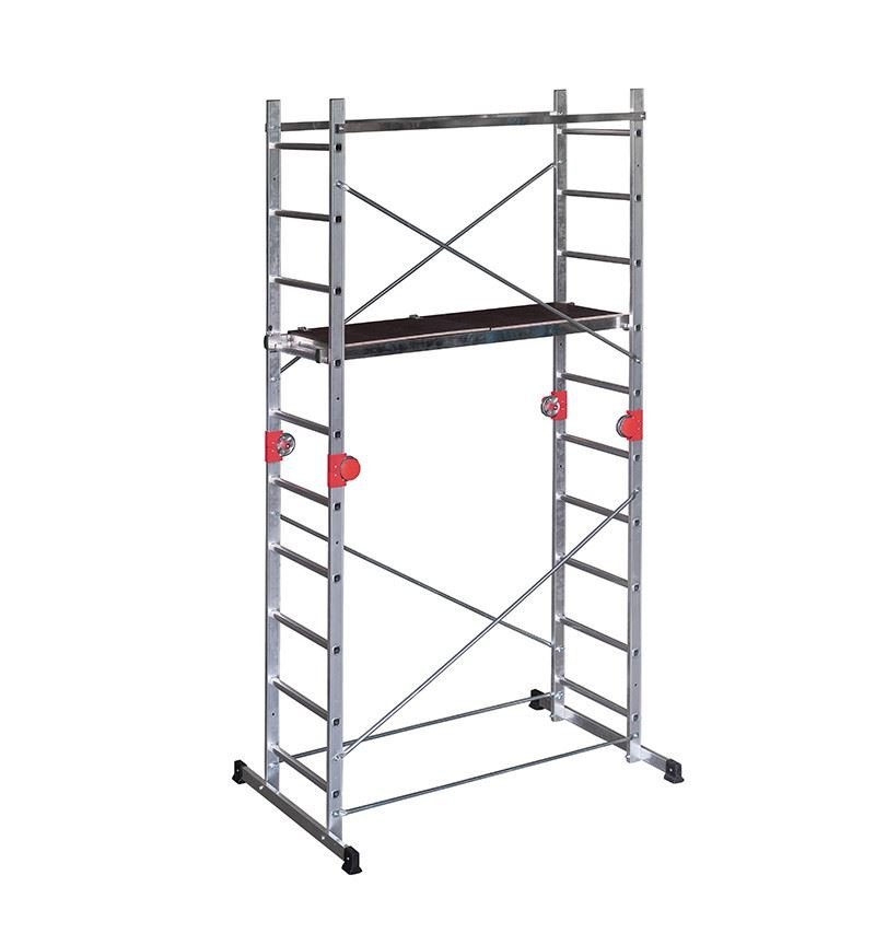 22349334-1505-3756-1.jpg Echafaudage pliable 4 en 1 multifonction 1,8m/3,8m en aluminium Hailo Combi First – Image 1