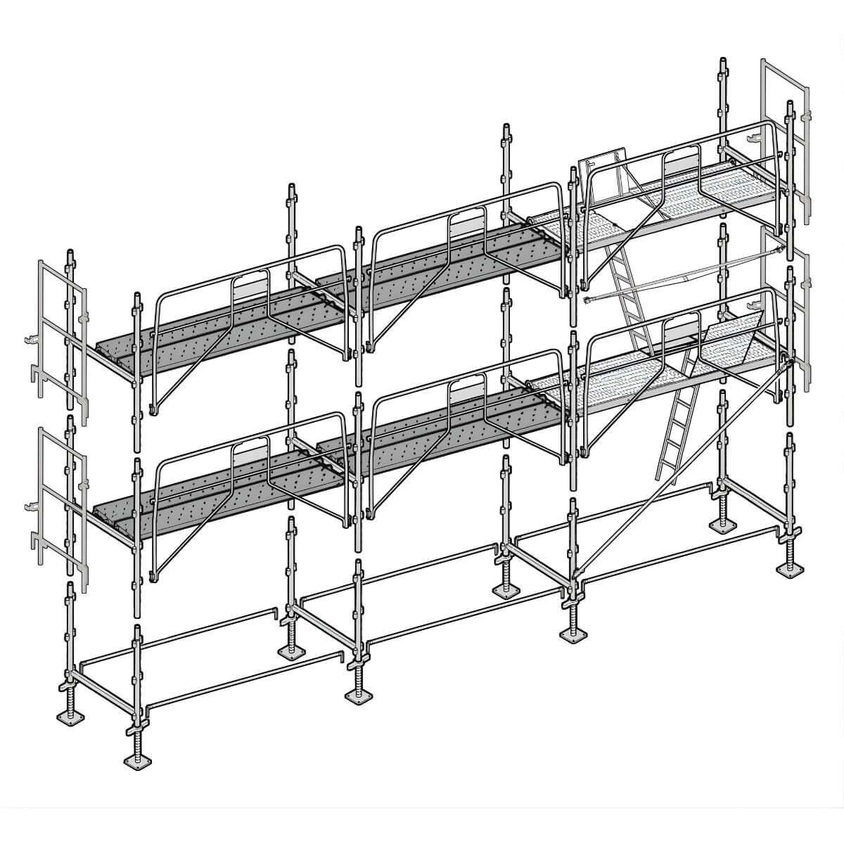 69b3d94e7b580f1cda6af809 Échafaudage façadier ALTRAD 60 m² – Image 1
