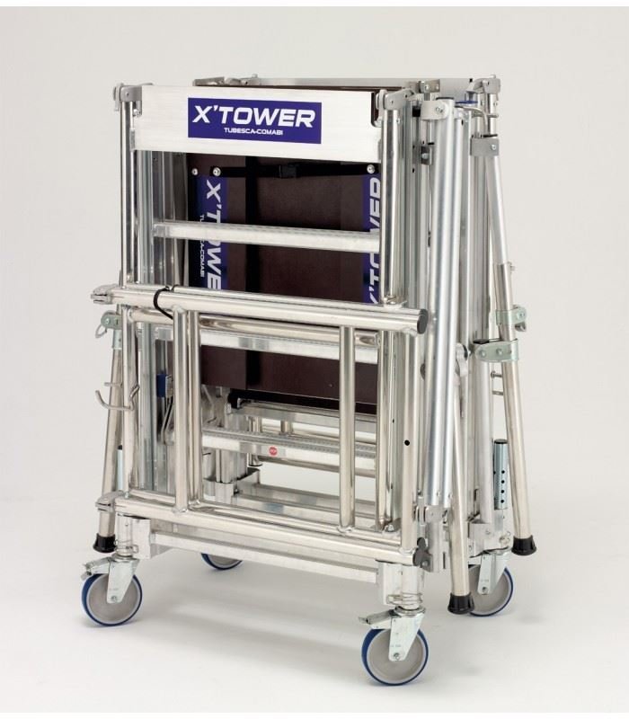 8516483-1505-3756-1.jpg Échafaudage télescopique TUBESCA X'Tower - Hauteur 4m, avec plancher - 22405520 – Image 1