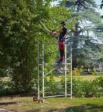 Echafaudage roulant de jardin tout terrain 1,7m/3,7m en aluminium Hailo HobbyStep H4 Jardin – Image 3