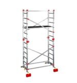 Echafaudage roulant pliable 4 en 1 multifonction 2,4m/4,4m en aluminium Hailo CombiLot 5 – Image 2