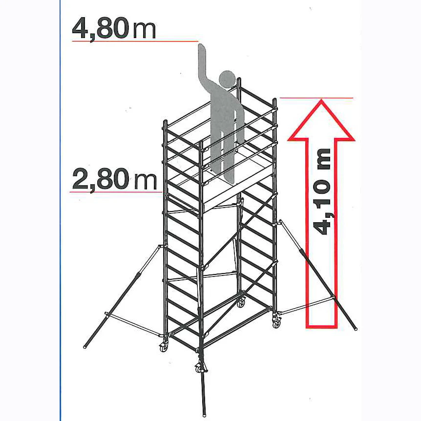 supremalu4m_12a13711-ef4d-48cc-ad2b-3620de47982d Échafaudage roulant aluminium SUPREMALU – Hauteur de travail 4,80 m – Image 1