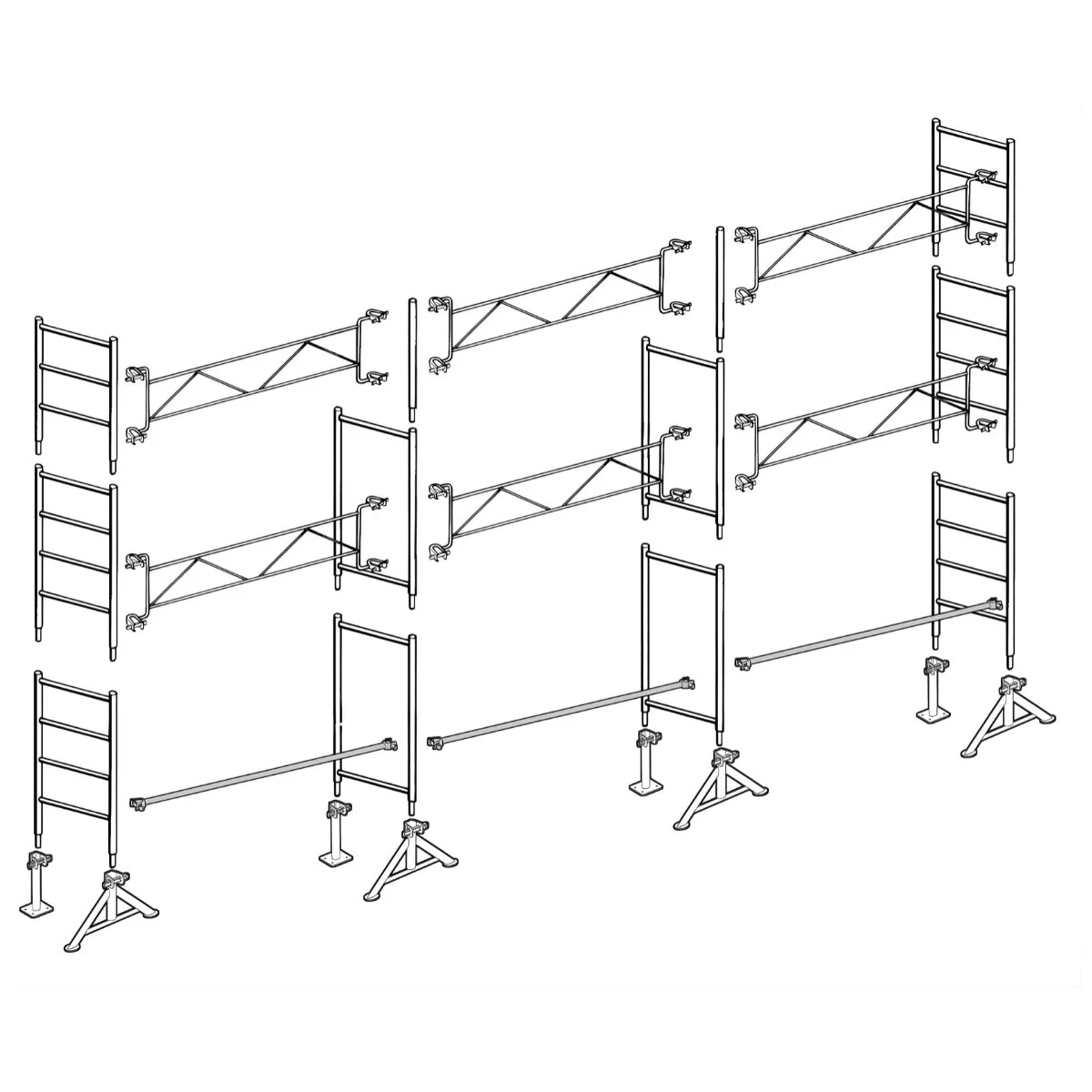top10x6a Échafaudage maçon Altrad 49 - 60 m² – Image 1