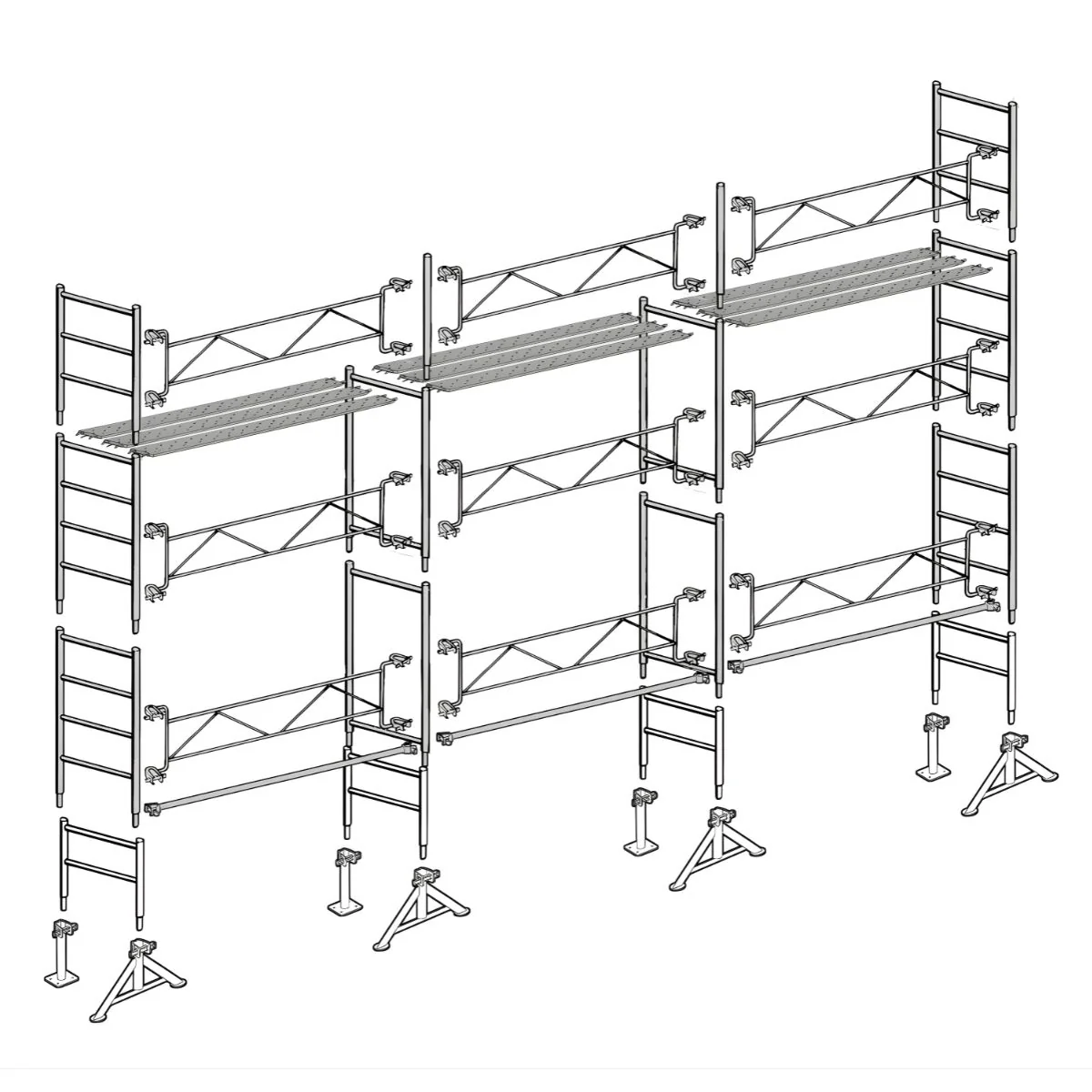 top10x7pa Échafaudage maçon Altrad 49 - 70 m² – Image 1