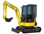Komatsu pc20mr-2 + 3 godets – mini pelle 2t